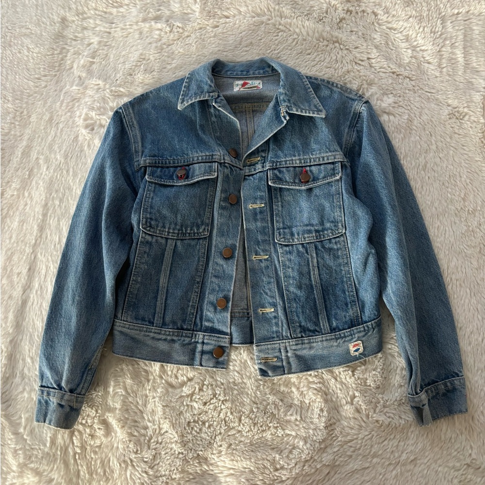 Vintage Pepsi - Denim Jacket with Red and Blue Logo